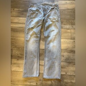 American Eagle Outfitters 32x32  Men's Light Gray Straight Jeans